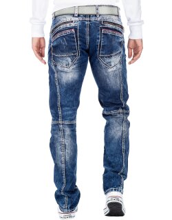 Cipo & Baxx regular fit Jeans Herren Stonewashed CD563 Blue W42/L32