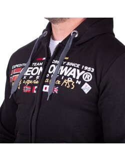 Geographical Norway Herren Sweatjacke Galiator Black S