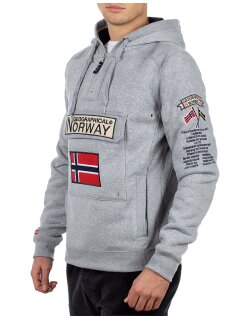 Geographical Norway Regular Fit Hoodie Herren Gymclass Men Blended Grey M