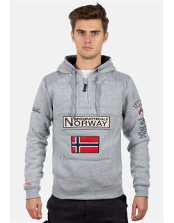 Geographical Norway Regular Fit Hoodie Herren Gymclass Men Blended Grey M