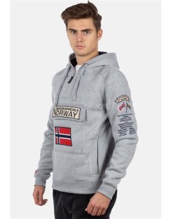Geographical Norway Regular Fit Hoodie Herren Gymclass Men Blended Grey M