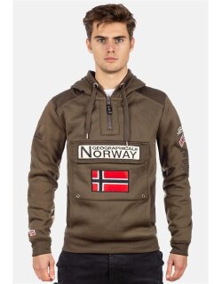 Geographical Norway Regular Fit Hoodie Herren Gymclass Men Khaki L