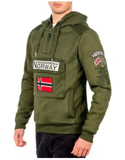 Geographical Norway Regular Fit Hoodie Herren Gymclass Men Khaki XL