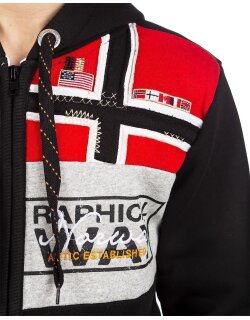 Geographical Norway Herren Sweatjacke Flyer Men Black L