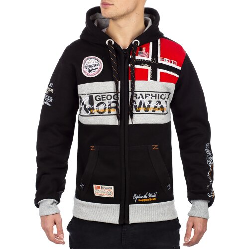 Geographical Norway Herren Sweatjacke Flyer Men Black 3XL