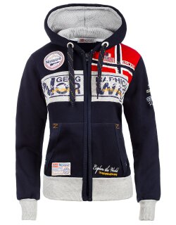 Geographical Norway Damen Sweatjacke Flyer Lady Navy XL