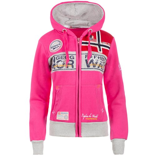 Geographical Norway Damen Sweatjacke Flyer Lady Flashy pink XL