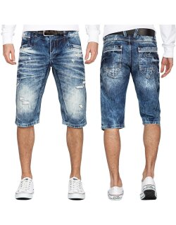 Cipo & Baxx Herren Shorts 20CB13-BANS Blau W34