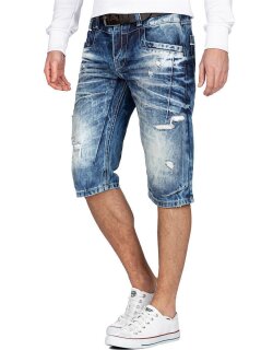 Cipo & Baxx regular fit Shorts Herren Stonewashed 20CB13 Blue W34