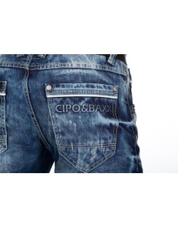 Cipo & Baxx regular fit Shorts Herren Stonewashed 20CB13 Blue W38