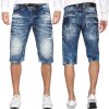 Cipo & Baxx regular fit Shorts Herren Stonewashed 20CB13 Blue W38