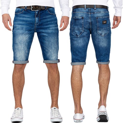 Cipo & Baxx Regular Fit Shorts Herren Stonewashed  CK184 Blue W34
