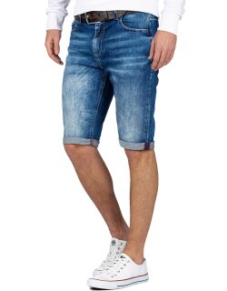 Cipo & Baxx Regular Fit Shorts Herren Stonewashed  CK184 Blue W34