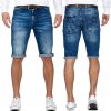 Cipo & Baxx Regular Fit Shorts Herren Stonewashed  CK184 Blue W34