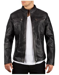 Reichstadt regular fit Echtlederjacke Herren Silver...