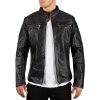 Reichstadt regular fit Echtlederjacke Herren Silver Zipper   - 20RS20LUX