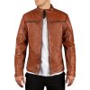 Reichstadt regular fit Echtlederjacke Herren Silver Zipper   - 20RS20LUX