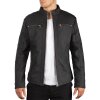 Reichstadt regular fit Echtlederjacke Herren Silver Zipper   - 20RS20LUX