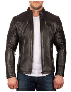 Reichstadt regular fit Echtlederjacke Herren Silver...