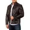 Reichstadt Slim Fit Echtlederjacke Herren Silver Zipper 20RS20LUX Black XXL