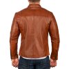 Reichstadt regular fit Echtlederjacke Herren Gunmetal Zipper Brown S - 20RS20LUX