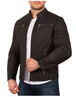 Reichstadt regular fit Echtlederjacke Herren Gunmetal Zipper Grey M - 20RS20LUX