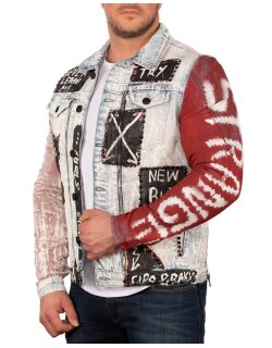 Cipo & Baxx Herren Jeans Jacke CJ241 Blau XL