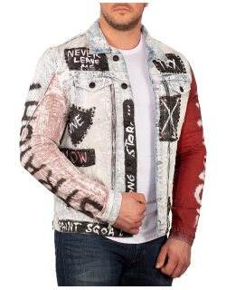Cipo & Baxx Herren Jeans Jacke CJ241 Blau XL