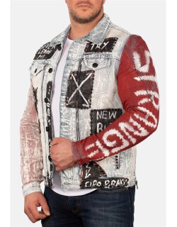 Cipo & Baxx Herren Jeans Jacke CJ241 Blau XL