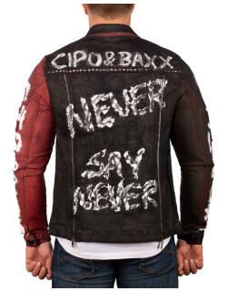 Cipo & Baxx Herren Jeans Jacke CJ248 Schwarz XL