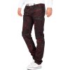 Cipo & Baxx regular fit Jeans Herren Stonewashed CD581 Bordeaux W32/L32