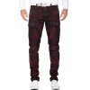 Cipo & Baxx regular fit Jeans Herren Stonewashed CD581 Bordeaux W40/L32