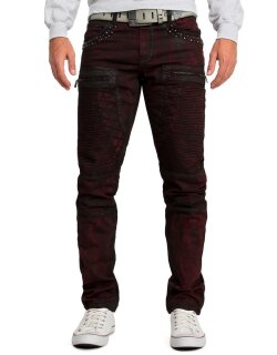 Cipo & Baxx Herren Jeans CD581 Bordeaux W31/L34