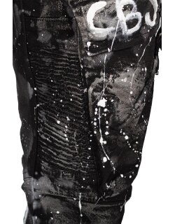 Cipo & Baxx regular fit Jeans Herren Glitzer CD572 Black W29/L32