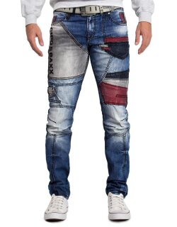 Cipo & Baxx bequem Jeans Herren Stonewashed CD574 Blue W29/L32