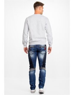 Cipo & Baxx bequem Jeans Herren Stonewashed CD574 Blue W29/L32