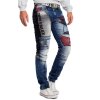 Cipo & Baxx bequem Jeans Herren Stonewashed CD574 Blue W38/L34