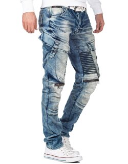 Cipo & Baxx regular fit Jeans Herren Stonewashed CD523 Blue W33/L32