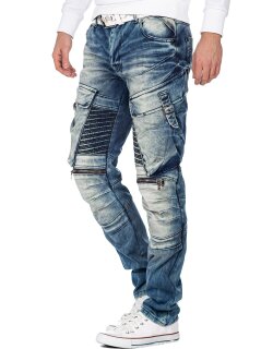 Cipo & Baxx regular fit Jeans Herren Stonewashed CD523 Blue W38/L34