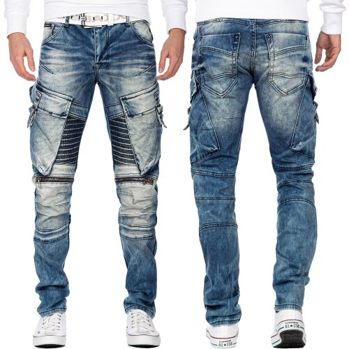 Cipo & Baxx regular fit Jeans Herren Stonewashed CD523 Blue W40/L34