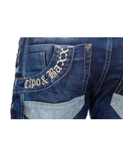 Cipo & Baxx regular fit Jeans Herren Stonewashed CD576 Blue W32/L32