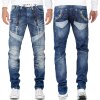 Cipo & Baxx regular fit Jeans Herren Stonewashed CD576 Blue W32/L32