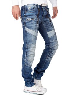 Cipo & Baxx regular fit Jeans Herren Stonewashed CD576 Blue W34/L32