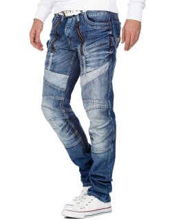 Cipo & Baxx regular fit Jeans Herren Stonewashed CD576 Blue W34/L32