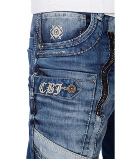 Cipo & Baxx regular fit Jeans Herren Stonewashed CD576 Blue W34/L32