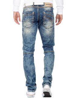 Cipo & Baxx regular fit Jeans Herren Stonewashed CD535 Blue W34/L32