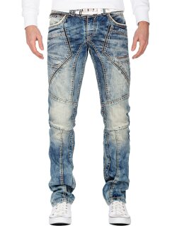 Cipo & Baxx regular fit Jeans Herren Stonewashed CD535 Blue W36/L34