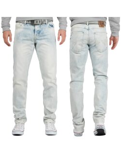 Cipo & Baxx Regular Fit Jeans Herren Stonewashed  CD319X Light Blue W31/L34