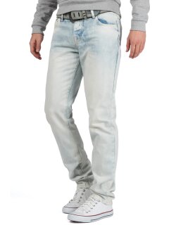 Cipo & Baxx Regular Fit Jeans Herren Stonewashed  CD319X Light Blue W34/L34