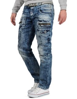Cipo & Baxx regular fit Jeans Herren Stonewashed C1178 Blue W33/L30